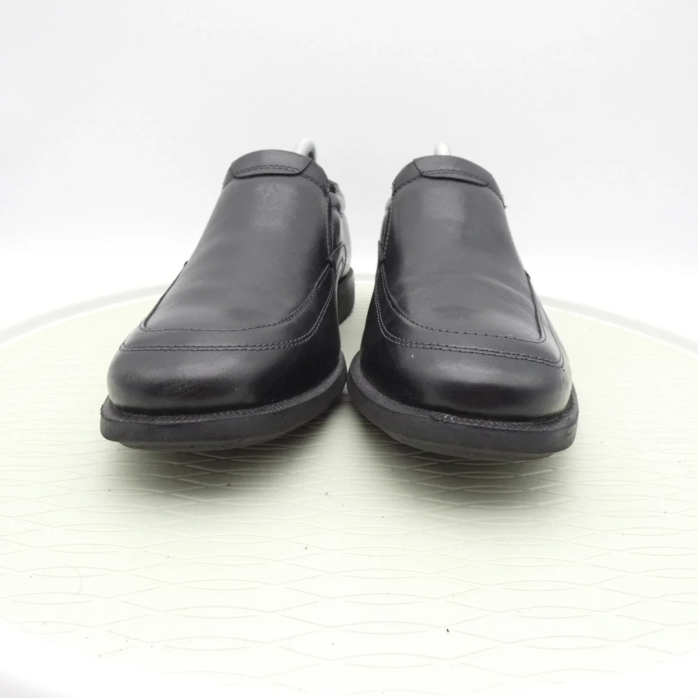 Nunn Bush Dylan 84738 Mens 9M Shoes Core Black Leather Moc Toe Slip On Loafers